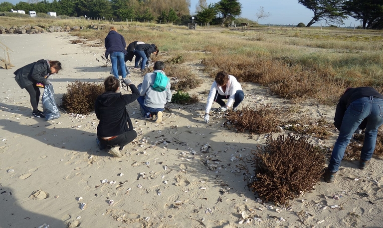 Collecte de déchets – Sur les plages des Moutiers en Retz